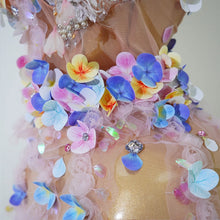 Load image into Gallery viewer, Floral Petal Mesh Mini Dress