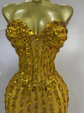 Load image into Gallery viewer, Golden Mesh Maxi Dress