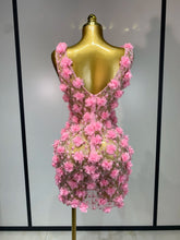Load image into Gallery viewer, Flower Pearls Mini Dress