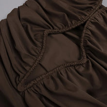 Load image into Gallery viewer, Brown Ruched Maxi Dress