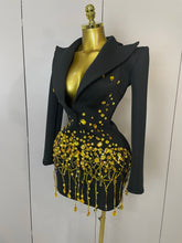 Load image into Gallery viewer, Pearls Blazer Mini Dress