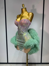 Load image into Gallery viewer, Green Luxe Mesh Dress