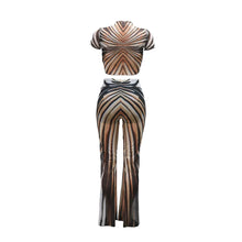 Load image into Gallery viewer, Loanda Sheer Mesh Flare Pants Set