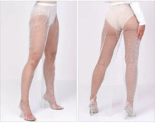 Load image into Gallery viewer, Sparkle Fishnet Rhinestone Trouser