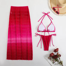 Load image into Gallery viewer, Gradient Mesh Skirt Bikini Set