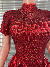 Load image into Gallery viewer, Scale Sequin Bodysuit Dress