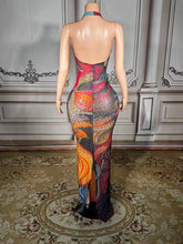 Load image into Gallery viewer, Opulent Crystal Backless Dress