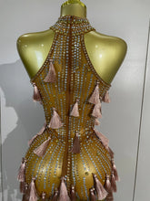 Load image into Gallery viewer, Siena Mesh Bodysuit Tassel Dress