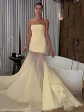 Load image into Gallery viewer, Yellow Silk Maxi Dress