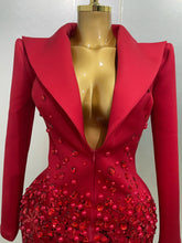 Load image into Gallery viewer, Pearls Blazer Mini Dress