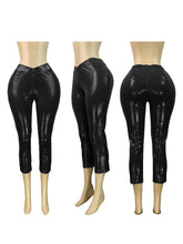 Load image into Gallery viewer, Leather Capri Pants Set