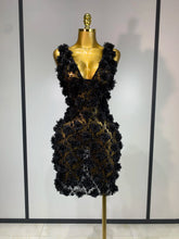 Load image into Gallery viewer, Flower Pearls Mini Dress