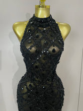 Load image into Gallery viewer, Luxe Chandelier Mesh Maxi Dress