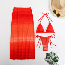 Load image into Gallery viewer, Gradient Mesh Skirt Bikini Set