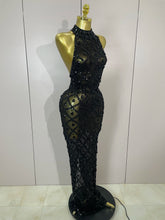 Load image into Gallery viewer, Luxe Chandelier Mesh Maxi Dress