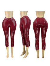 Load image into Gallery viewer, Leather Capri Pants Set