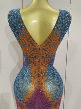 Load image into Gallery viewer, Lexa Rhinestone Mesh Dress