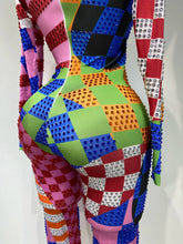 Load image into Gallery viewer, Colorful Print Rhinestone Jumpsuit