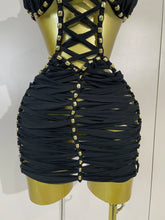 Load image into Gallery viewer, Kayda Luxe Mini Dress- Black