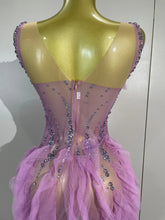 Load image into Gallery viewer, Leila Mesh Ruffled Mini Dress