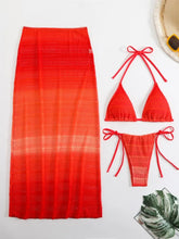 Load image into Gallery viewer, Gradient Mesh Skirt Bikini Set