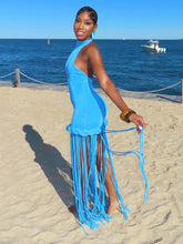 Load image into Gallery viewer, Melissa Velvet Tassel Maxi Dress