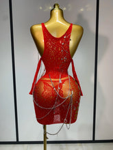 Load image into Gallery viewer, Pearl Chain Mini Dress