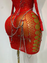 Load image into Gallery viewer, Pearl Chain Mini Dress