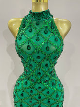 Load image into Gallery viewer, Luxe Chandelier Mesh Maxi Dress