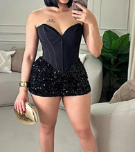 Load image into Gallery viewer, Corset Sequin Skirt Set