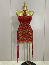 Load image into Gallery viewer, Aliya Sequin Mesh Dress Set
