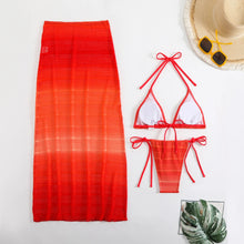 Load image into Gallery viewer, Gradient Mesh Skirt Bikini Set