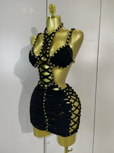 Load image into Gallery viewer, Kayda Luxe Mini Dress- Black