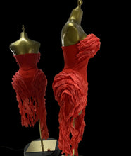 Load image into Gallery viewer, Ali Fringe Bandage Midi Dress