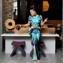 Load image into Gallery viewer, Loanda Sheer Mesh Flare Pants Set