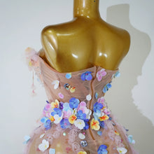 Load image into Gallery viewer, Floral Petal Mesh Mini Dress