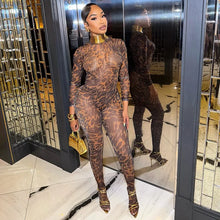 Load image into Gallery viewer, Wild Nights Leopard Mesh Pants Set
