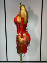 Load image into Gallery viewer, Pearl Chain Mini Dress