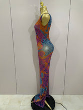 Load image into Gallery viewer, Lexa Rhinestone Mesh Dress