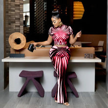 Load image into Gallery viewer, Loanda Sheer Mesh Flare Pants Set