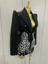 Load image into Gallery viewer, Pearls Blazer Mini Dress