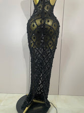 Load image into Gallery viewer, Luxe Chandelier Mesh Maxi Dress