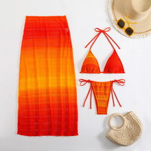 Load image into Gallery viewer, Gradient Mesh Skirt Bikini Set