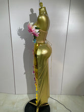 Load image into Gallery viewer, 3D Flower Golden Skirt Set