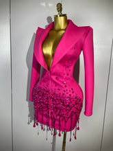 Load image into Gallery viewer, Pearls Blazer Mini Dress