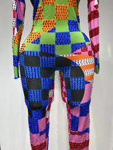 Load image into Gallery viewer, Colorful Print Rhinestone Jumpsuit