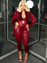 Load image into Gallery viewer, Leather Capri Pants Set
