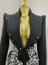 Load image into Gallery viewer, Pearls Blazer Mini Dress