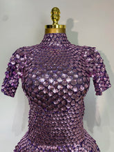 Load image into Gallery viewer, Scale Sequin Bodysuit Dress