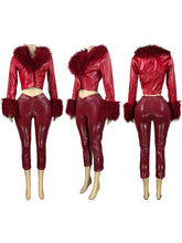 Load image into Gallery viewer, Leather Capri Pants Set